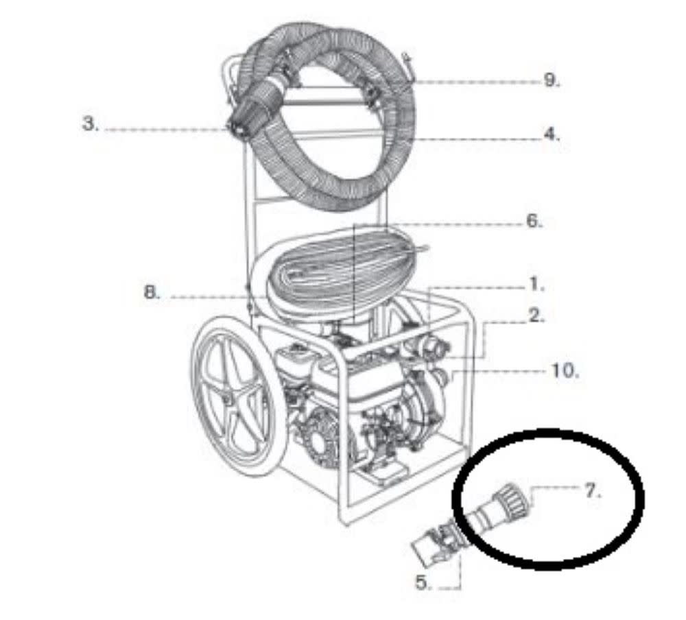 Echo Fire Nozzle for FP-2126 Fire Pump - Ascmtools