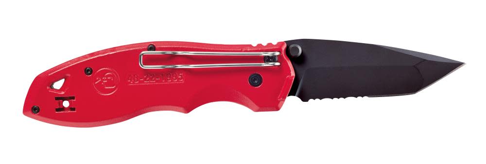 Milwaukee FASTBACK Spring Assisted Serrated Pocket Knife - Ascmtools