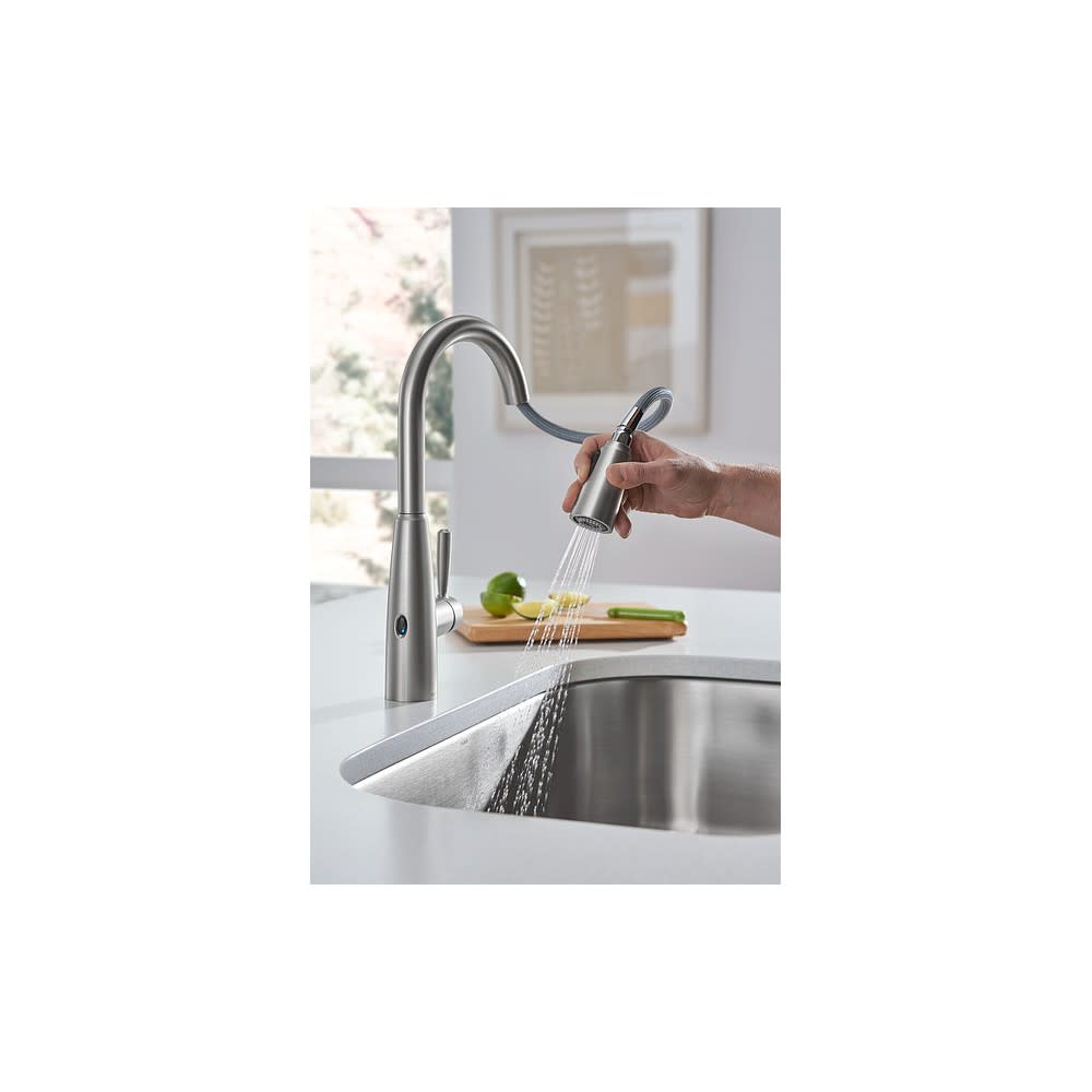 Moen Sperry MotionSense Kitchen Faucet Spot Resist Stainless - Ascmtools