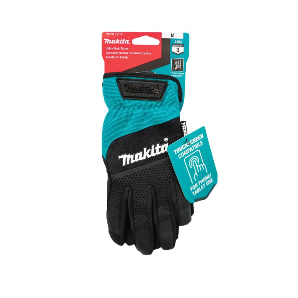 Makita Utility Work Gloves Open Cuff Flexible Protection Medium - Ascmtools