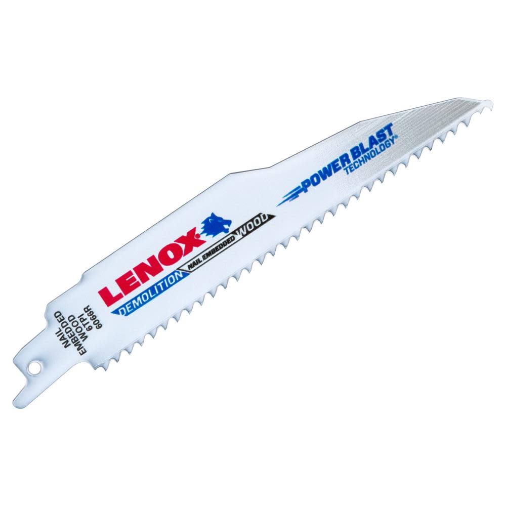 Lenox DEMO Reciprocating Saw Blade B6066R 6″ X 1″ X .062″ X 6 TPI 25pk - Ascmtools