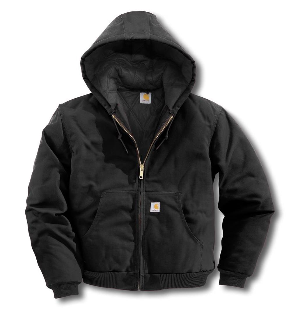 Carhartt Men’s Duck Active Jac/Quilted-Flannel Lined Black Xlg Tall - Ascmtools