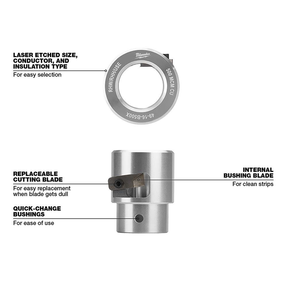 Milwaukee M12 Cable Stripper Kit for Cu RHW / RHH / USE - Ascmtools