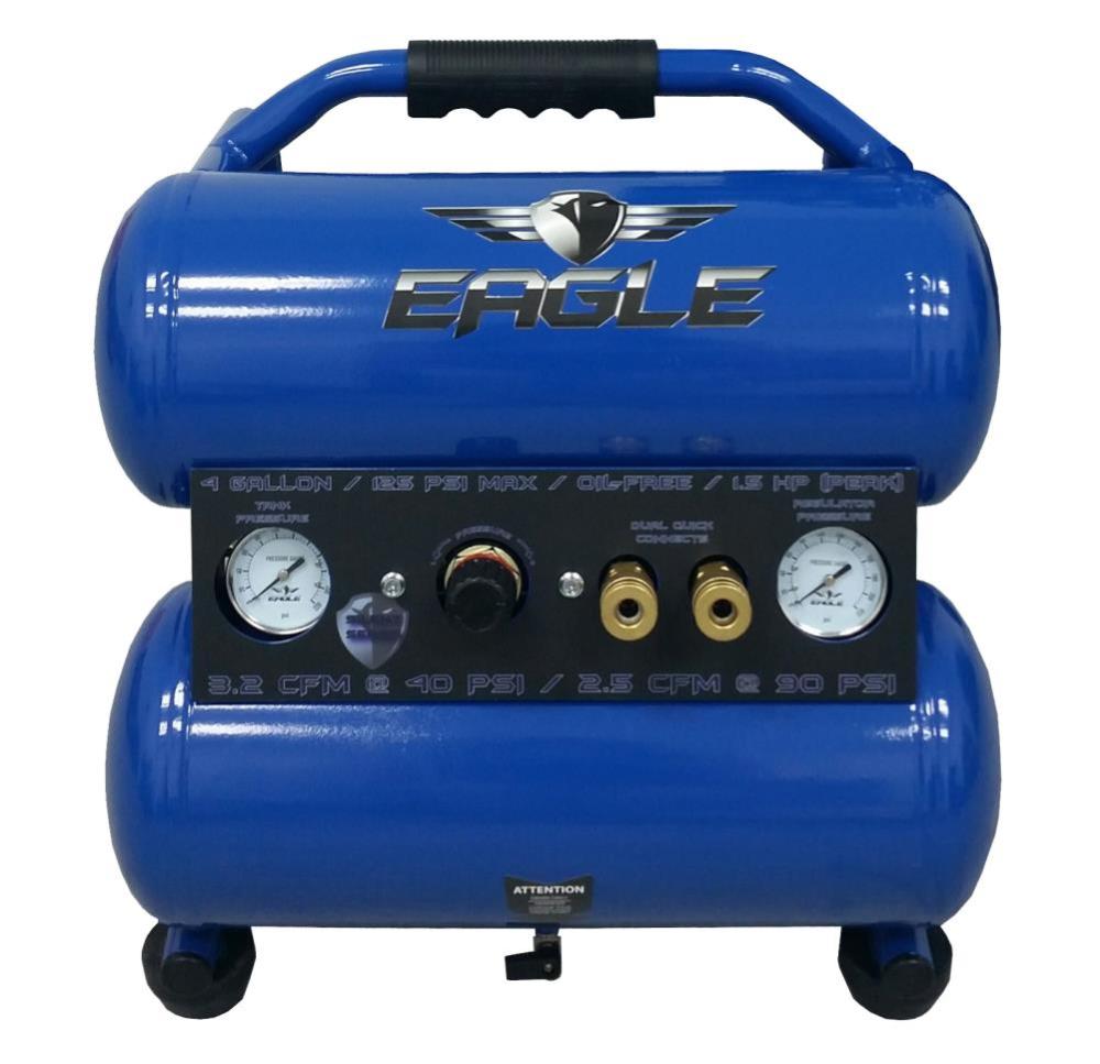 Eagle Compressor Silent Series 4 Gallon Portable Electric Compressor - Ascmtools