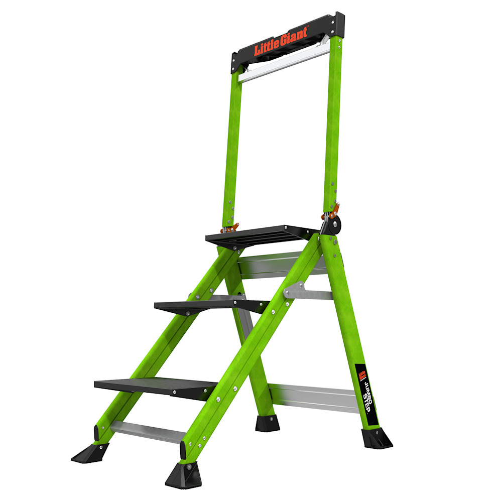 Little Giant Safety Jumbo Step Stool with Handrail - Ascmtools