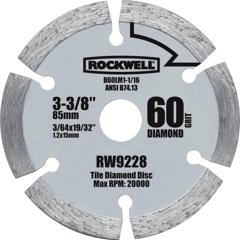 Rockwell 3-3/8-in Continuous Diamond Circular Saw Blade - Ascmtools