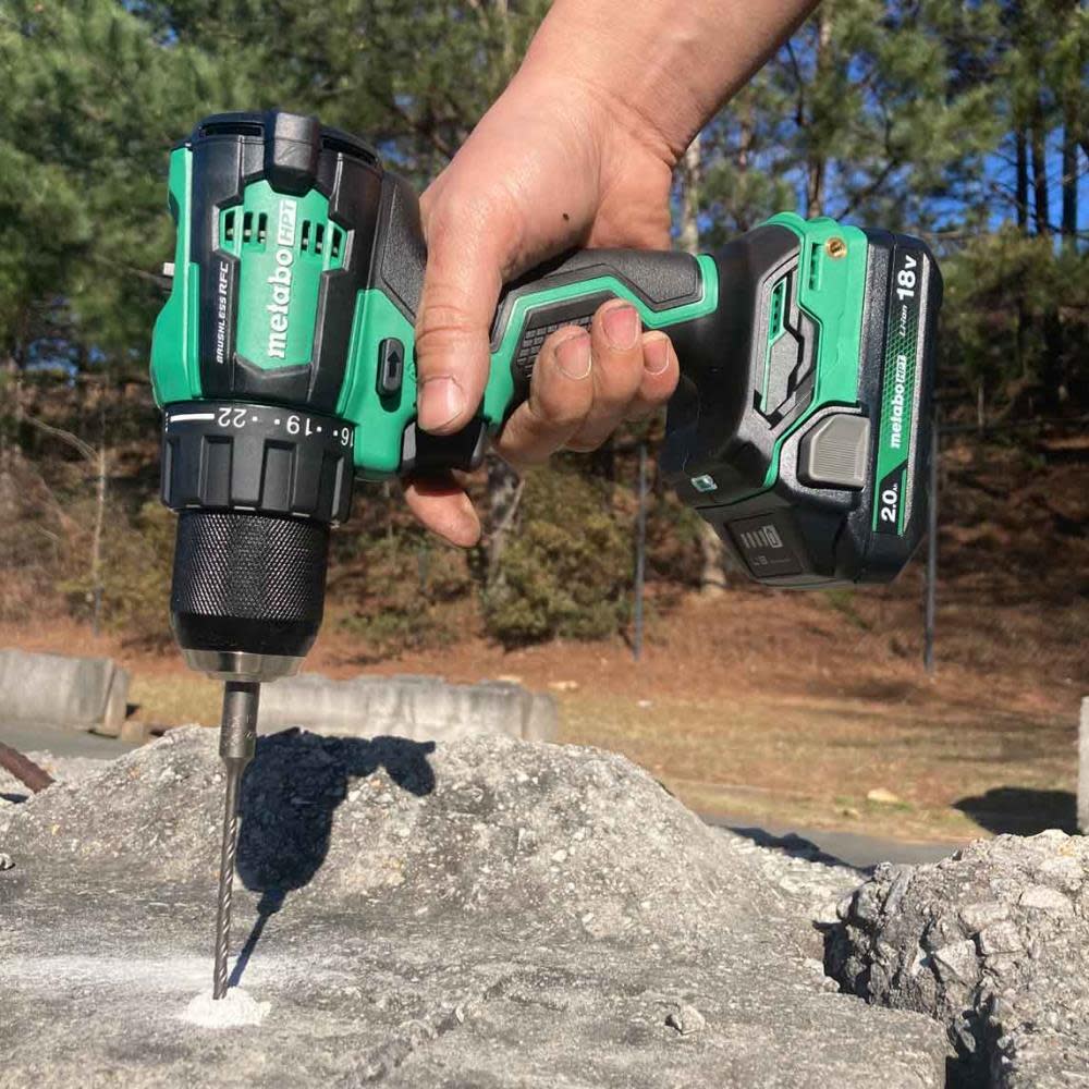 Metabo HPT 18V MultiVolt Cordless Brushless Hammer Drill Kit (2 x 2.0Ah) - Ascmtools