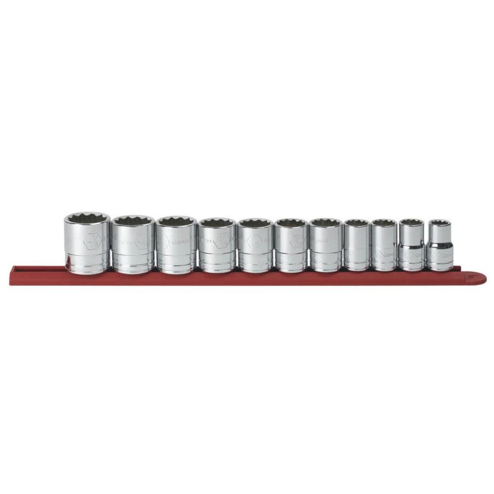 GEARWRENCH 11 Pc 1/2″ Drive 12 Point Standard SAE Socket Set - Ascmtools