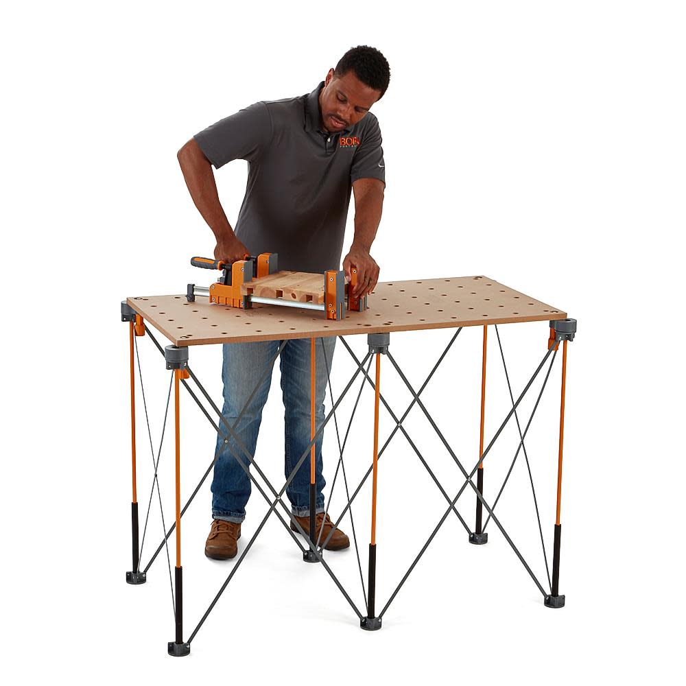 Bora Portamate Tall Centipede Workstand 2ft x 4ft x 36in Tall Unit 4 X-Cups 2 Quick Clamps with Bag - Ascmtools