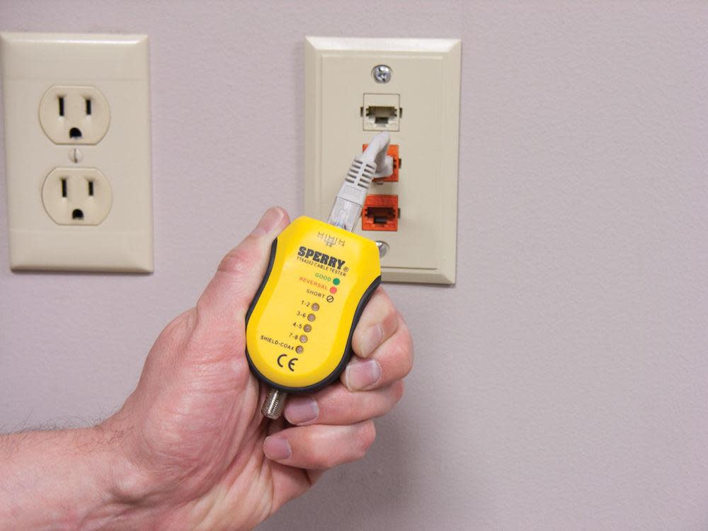 Gardner Bender Sperry Instruments TT64202 Cable Test Plus Coax & UTP/STP Cable Tester – Detects: Shorts / Miss-Wires & Reversals Wiring Reference Chart Included 2 Pc. Kit Yellow & Black - Ascmtools