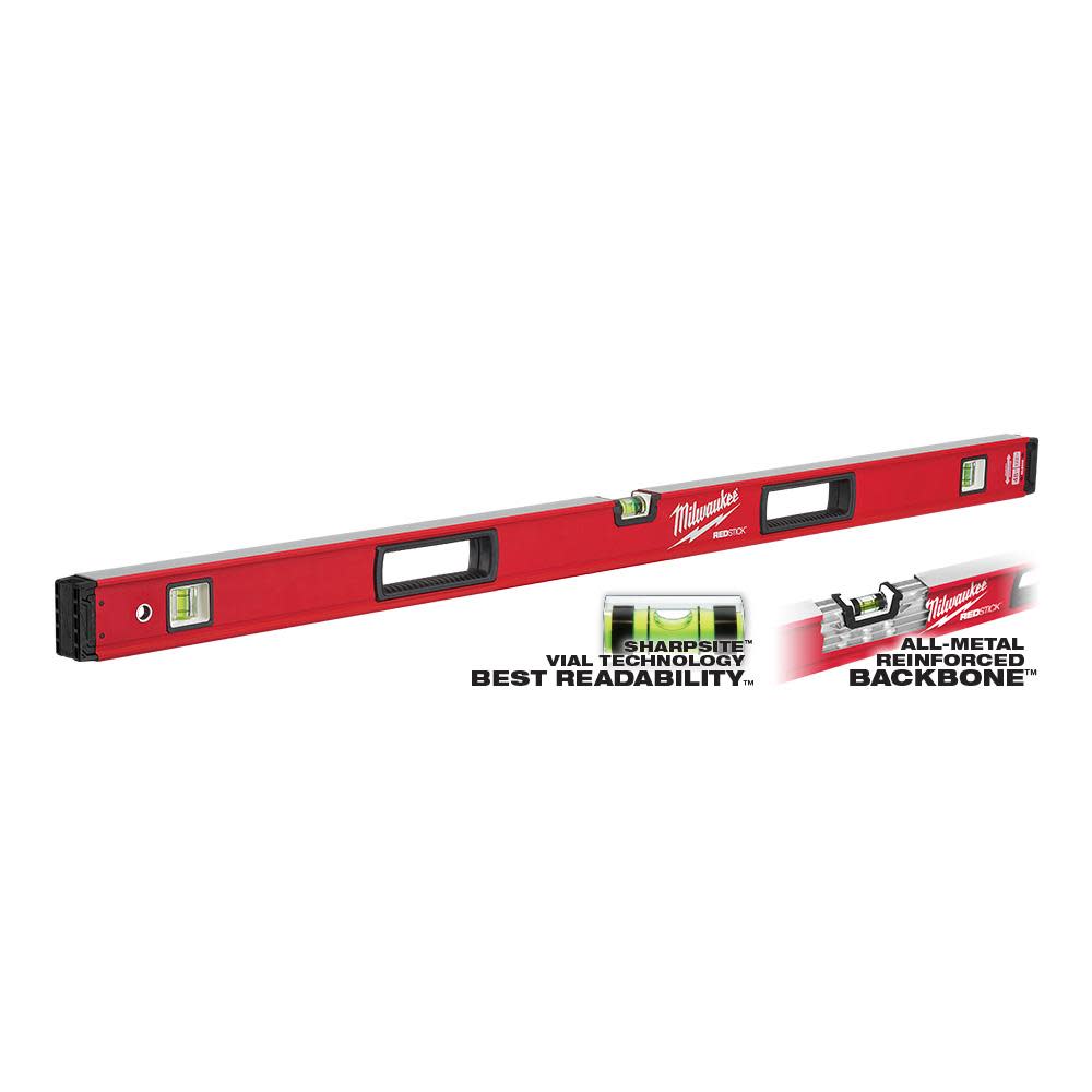 Milwaukee REDSTICK Box Level 48″ and Torpedo Level Bundle - Ascmtools