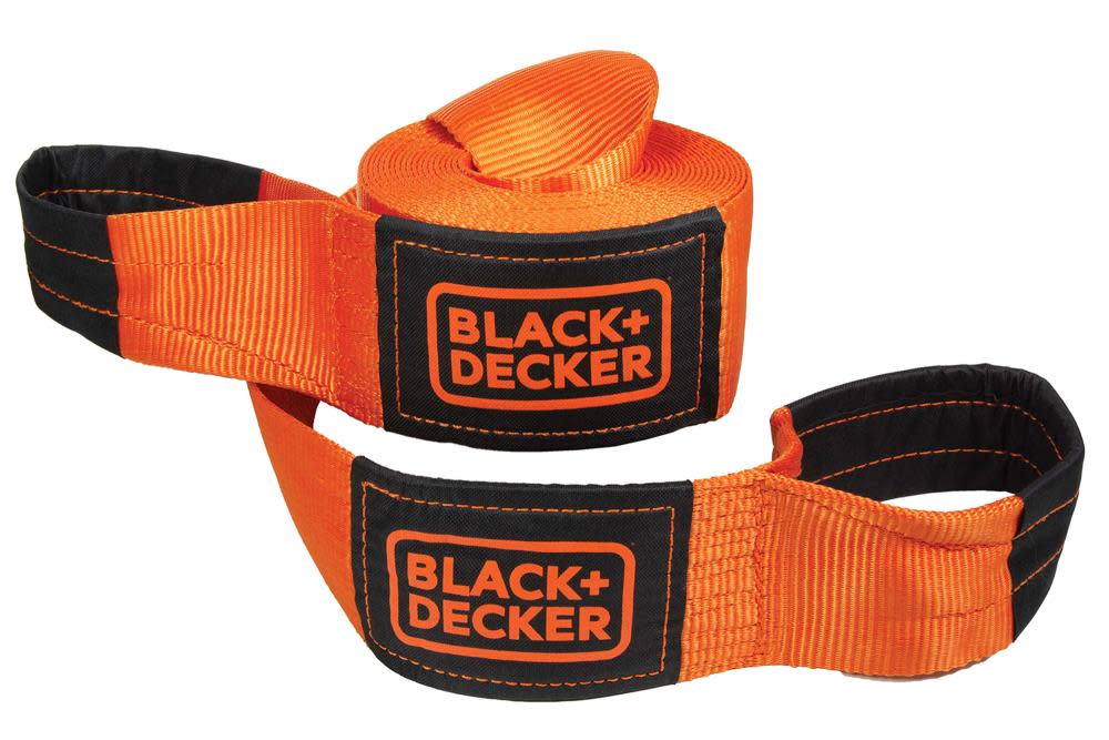 Black and Decker 4″ x 30′ Heavy Duty Recovery Strap 20000 LB Break Strength - Ascmtools