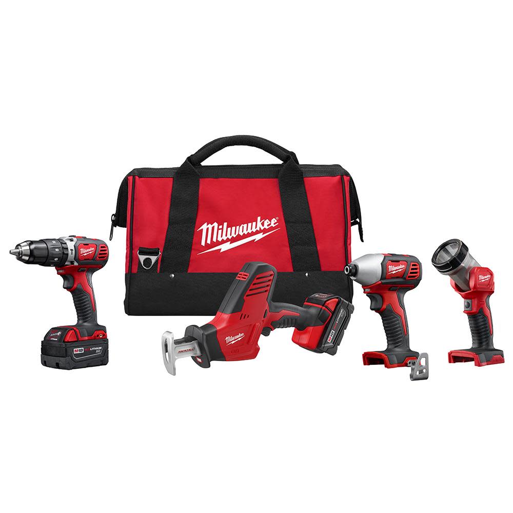 Milwaukee M18 4-Piece Combo Kit - Ascmtools