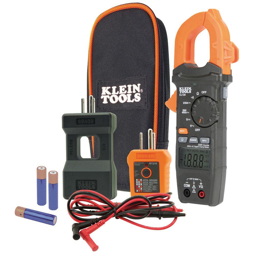 Klein Tools Clamp Meter Electrical Test Kit - Ascmtools