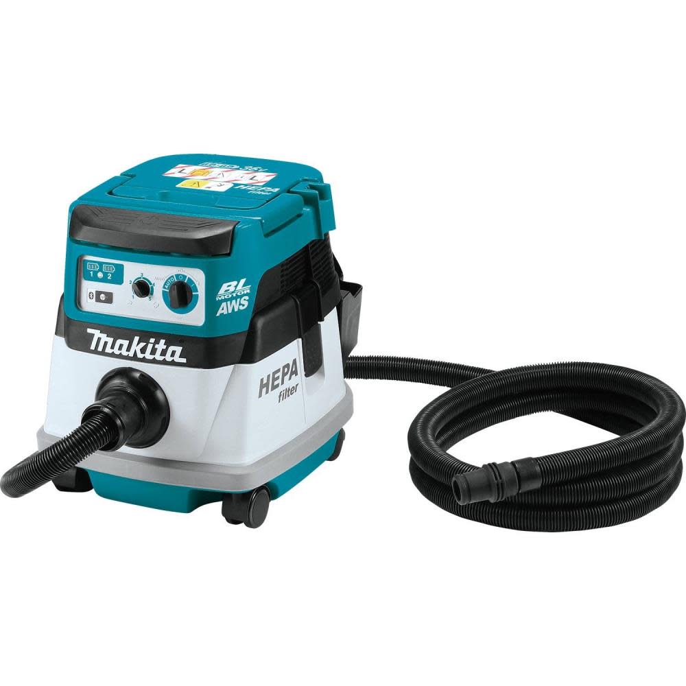 Makita 18V X2 LXT 36V 2.1 Gallon HEPA Dry Dust Extractor/Vacuum with AWS Bare Tool - Ascmtools