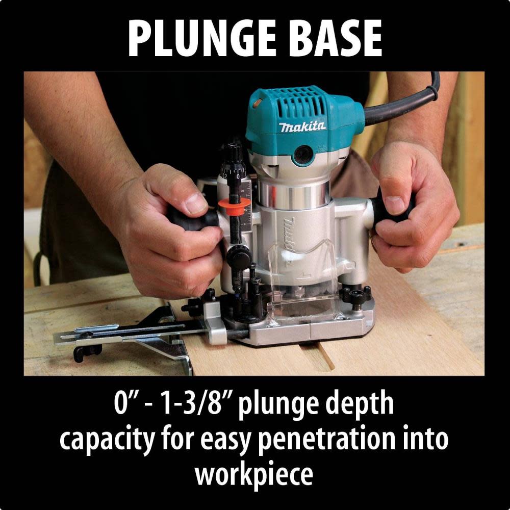 Makita 1-1/4 HP Compact Router Kit - Ascmtools