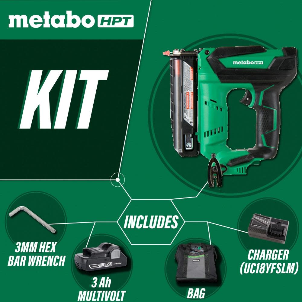 Metabo HPT 1-3/8 In. 18V Cordless Li-ion 23Ga Pin Nailer | NP18DSALM - Ascmtools