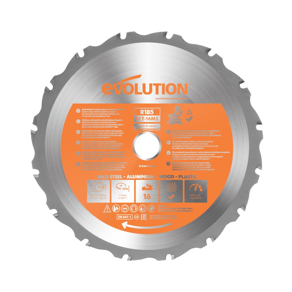 Evolution Power Tools 7-1/4 in. 20-T Multi-Material Miter Saw Blade - Ascmtools