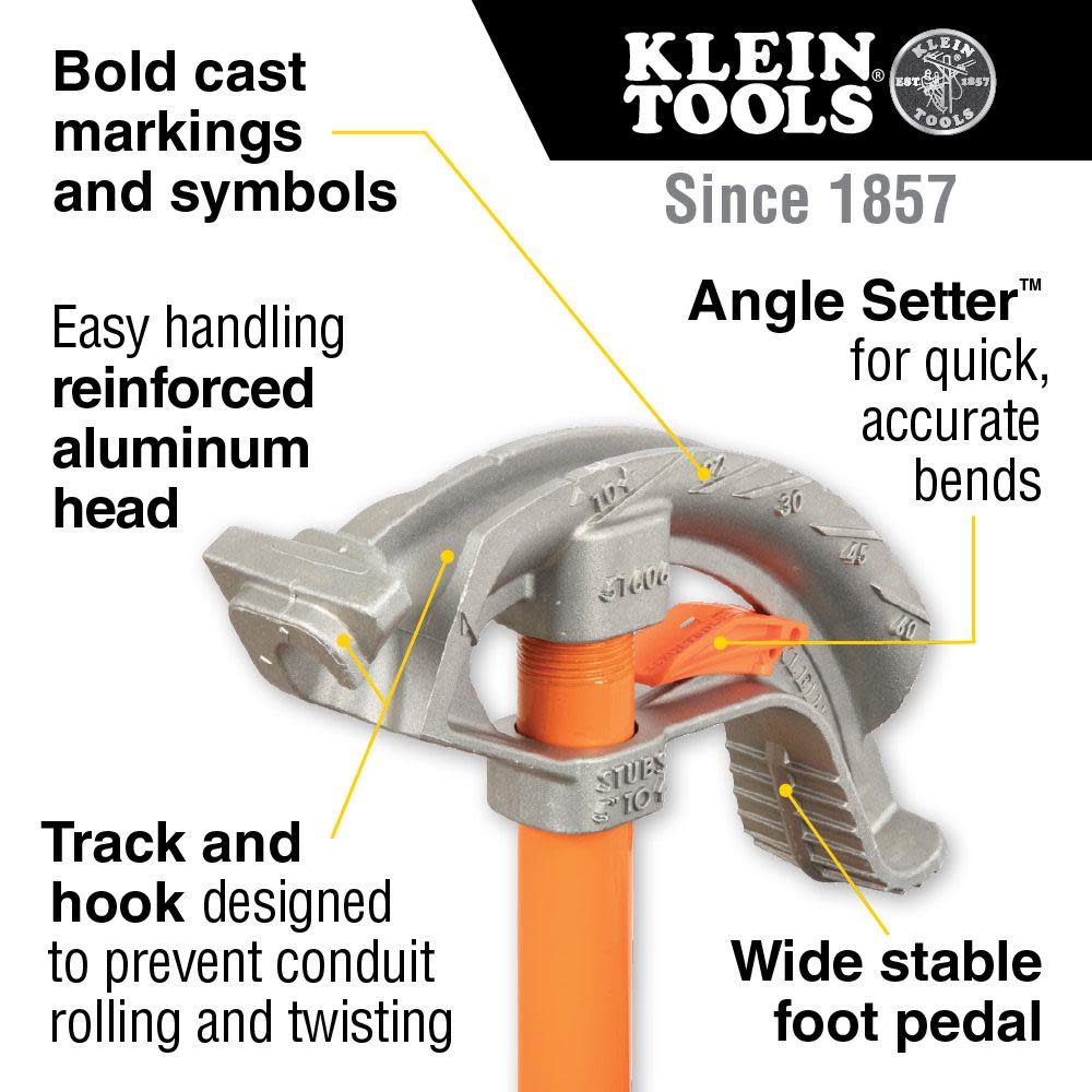 Klein Tools Aluminum Conduit Bender 1/2″ EMT - Ascmtools