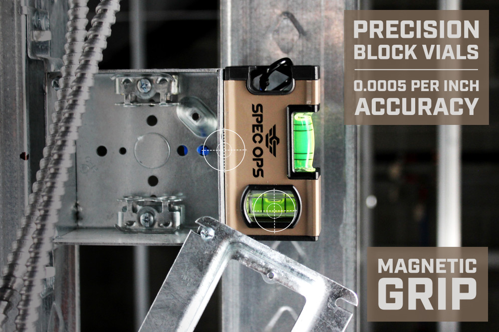 Spec Ops Tools Magnetic Pocket Level 4″ - Ascmtools
