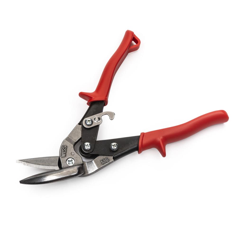 Crescent Wiss Metalmaster Offset Snips Straight to Left Red Grips 9-1/4 In. - Ascmtools