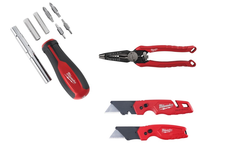 Milwaukee Pliers Knife Tool Set Screwdriver Sq” Drive Bundle - Ascmtools