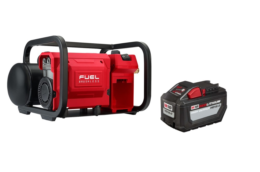 Milwaukee M18 FUEL 2 Gallon Air Compressor with M18 12.0Ah Battery Pack - Ascmtools