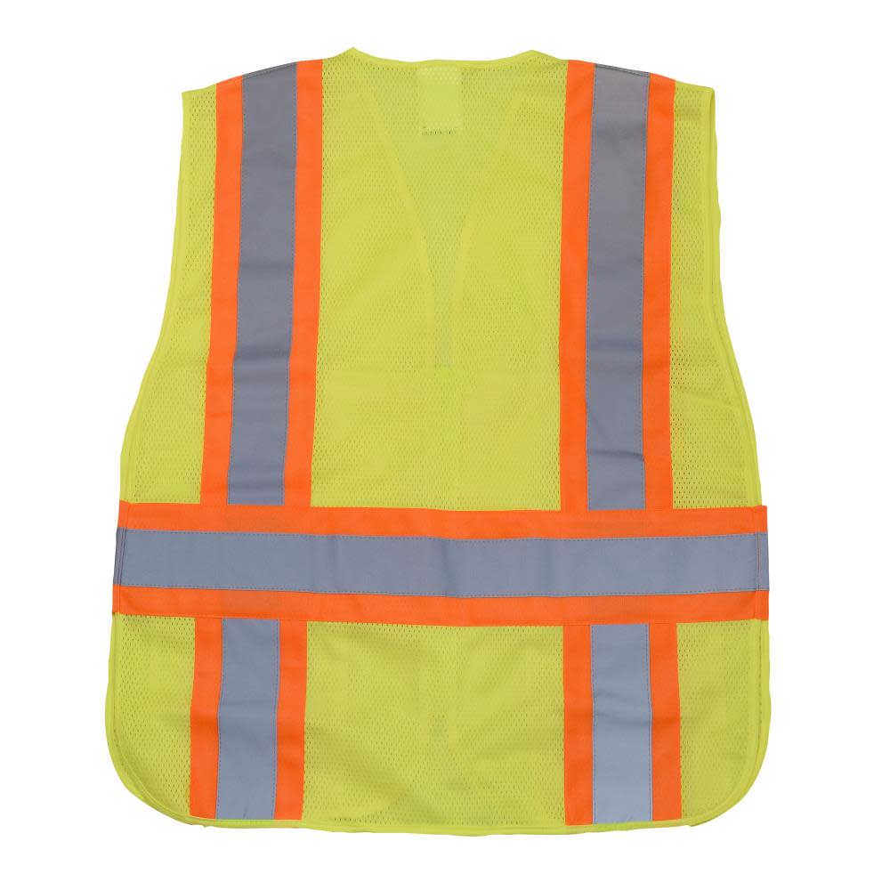 Radians Safety Vest Type R Class 2 Expandable Two Tone Hi Viz Green XL-2X - Ascmtools
