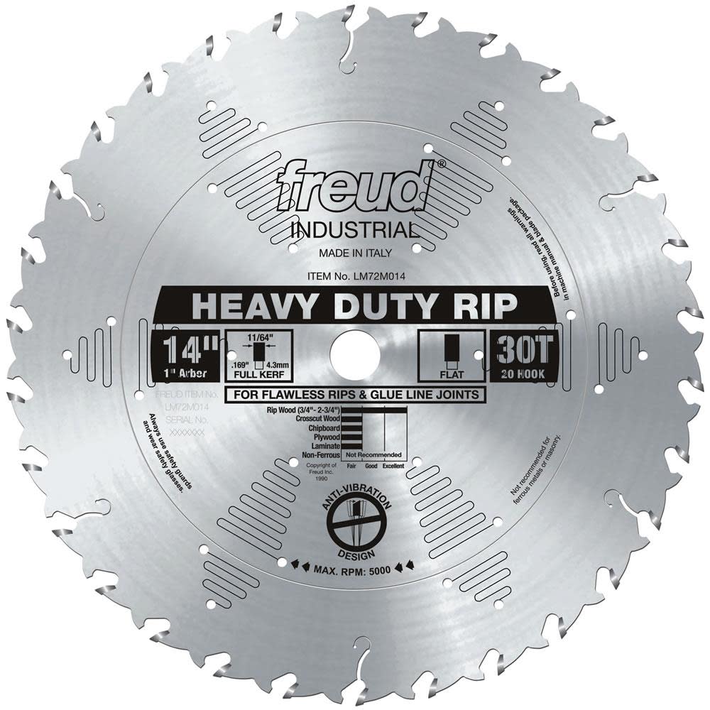 Freud 14″ Industrial Rip Blade - Ascmtools