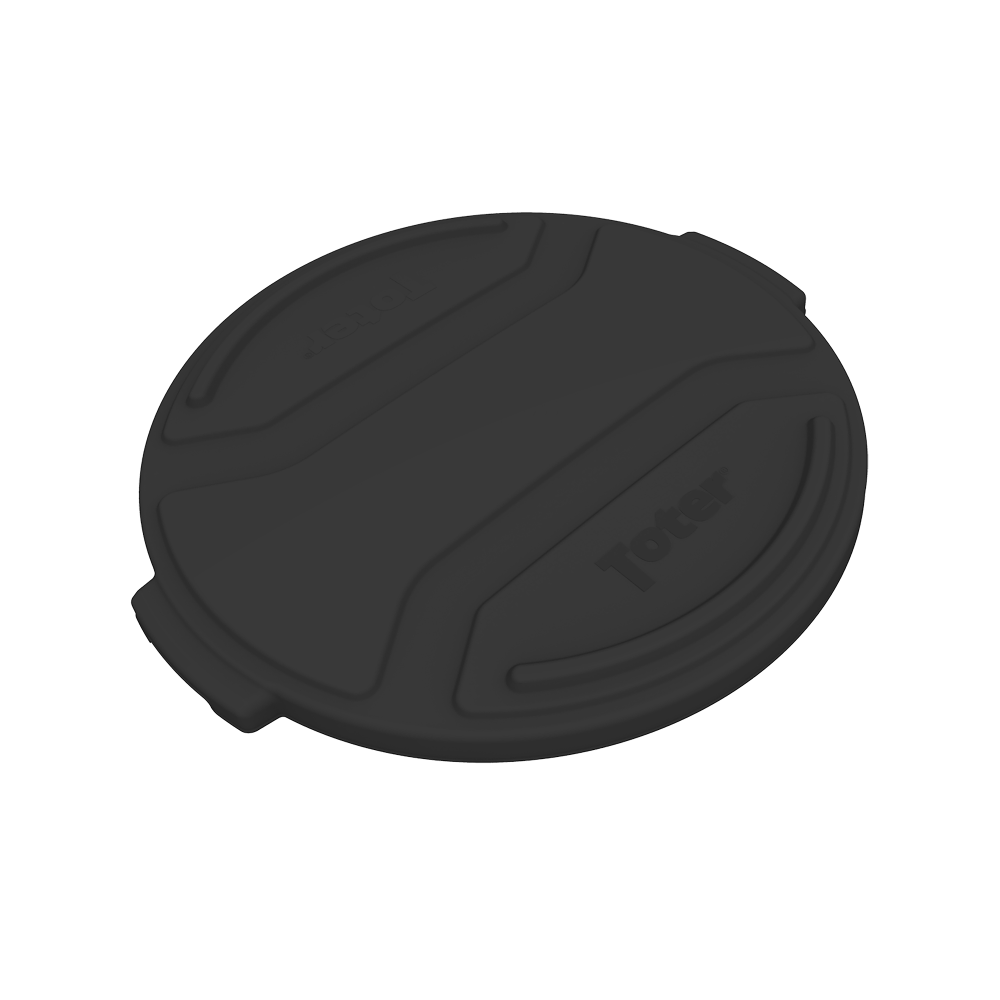 Toter 44 Gallon Round Trash Can Lid Black - Ascmtools