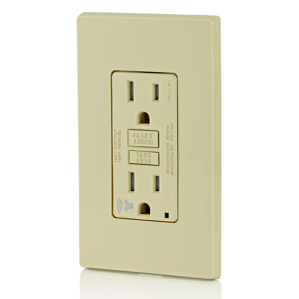Leviton 15A 125V Ivory NEMA 5-15R Audible Outlet - Ascmtools