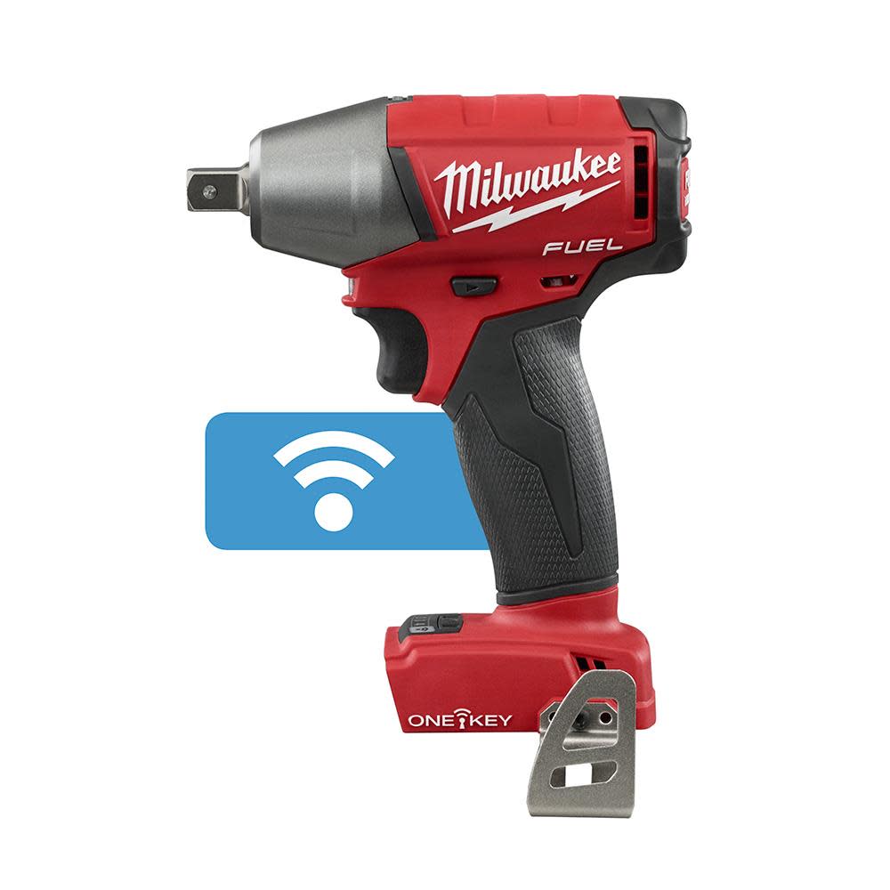 Milwaukee M18 FUEL 1/2 in. Compact Impact Wrench with Pin Detent with ONE-KEY - Ascmtools