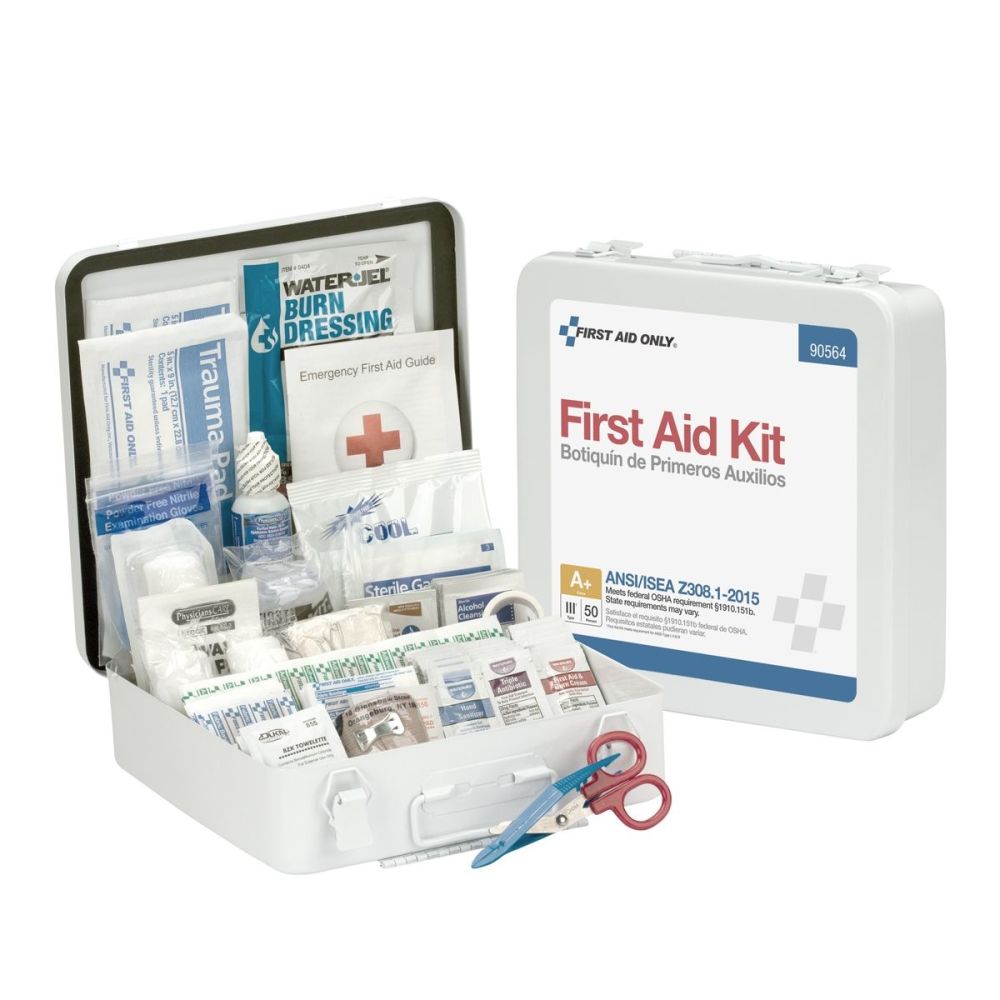 First Aid Only First Aid Kit 50 Person Bulk Metal Case - Ascmtools