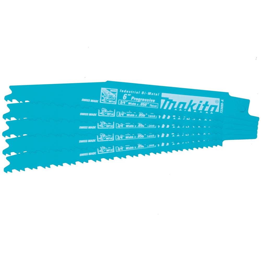 Makita 6 in. All-Purpose Recipro Saw Blade Progressive 5/pk - Ascmtools
