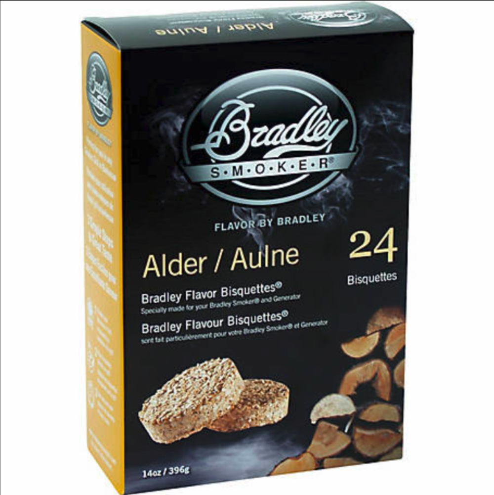 Bradley Smoker Alder Bisquettes–24 Pack - Ascmtools