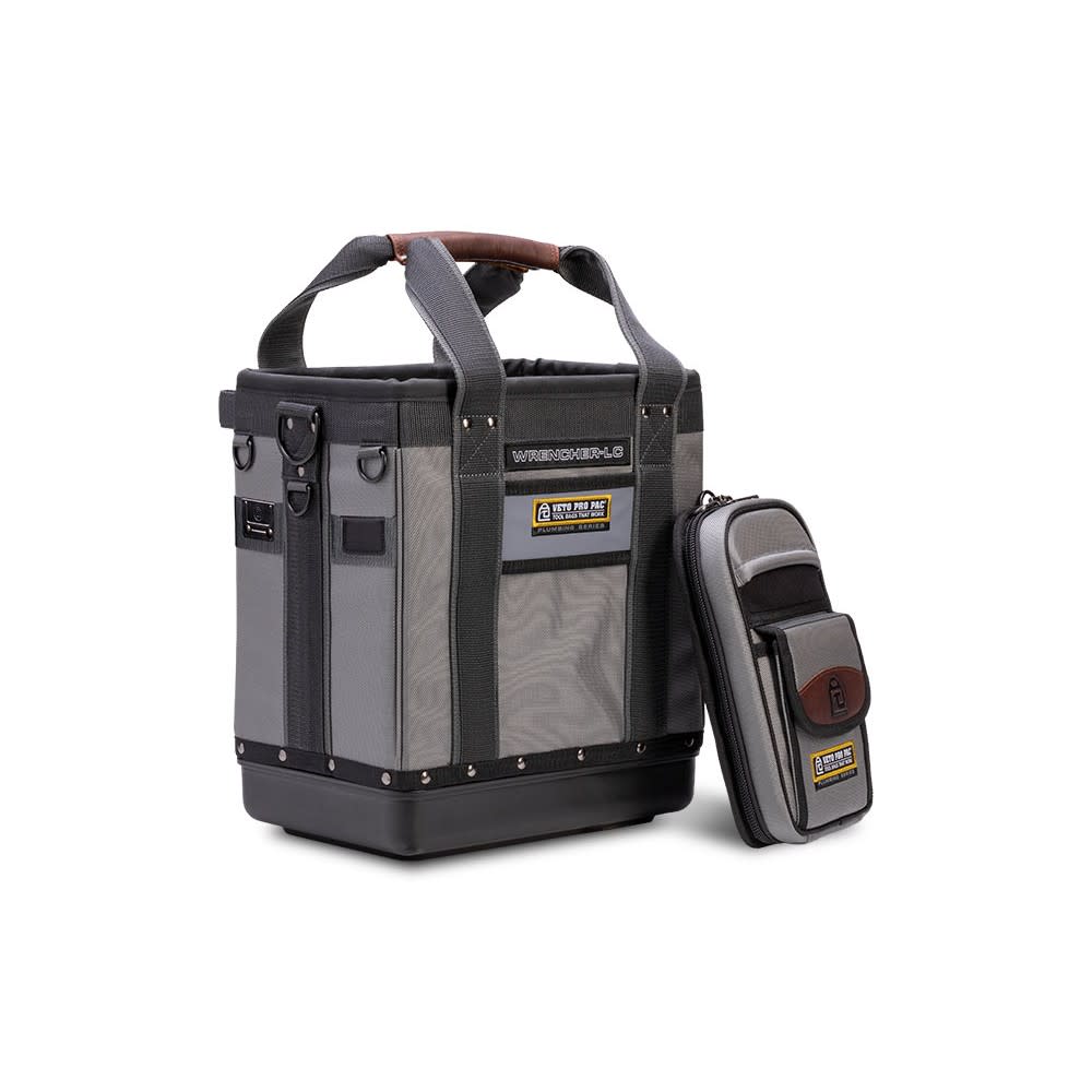 Veto Pro Pac 70 Lbs Large Gray Open Top Plumbing Bag - Ascmtools