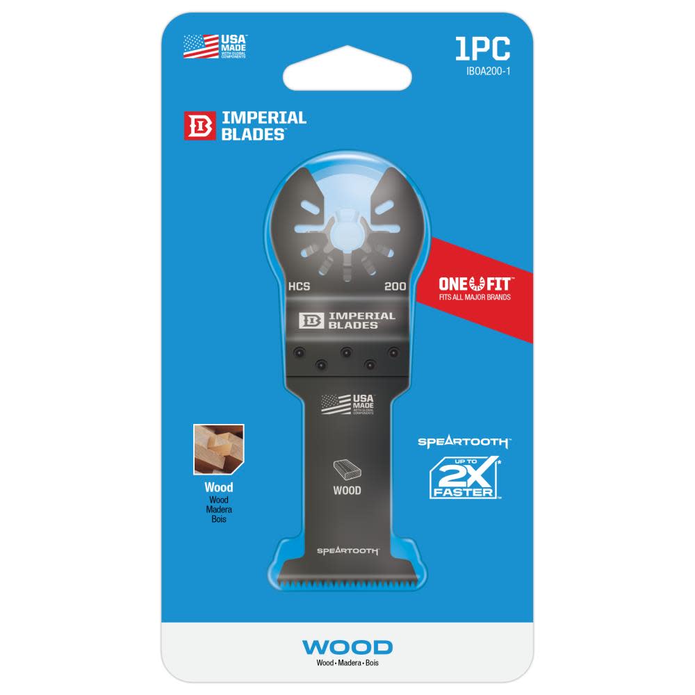 Imperial Blades One Fit 1 3/8″ Speartooth Fast Cut Wood Blade 1pc - Ascmtools