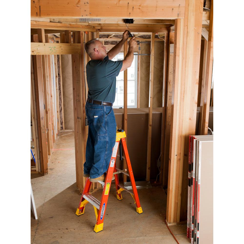 Werner 4ft Type IA Fiberglass Step Ladder 6204 - Ascmtools