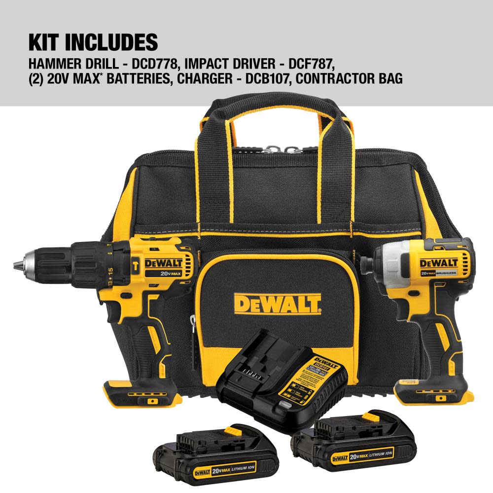 DEWALT 20V Brushless 2 Tool Combo Kit - Ascmtools