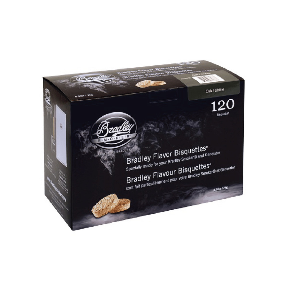 Bradley Smoker Smoking Bisquettes Oak Wood 120pk - Ascmtools