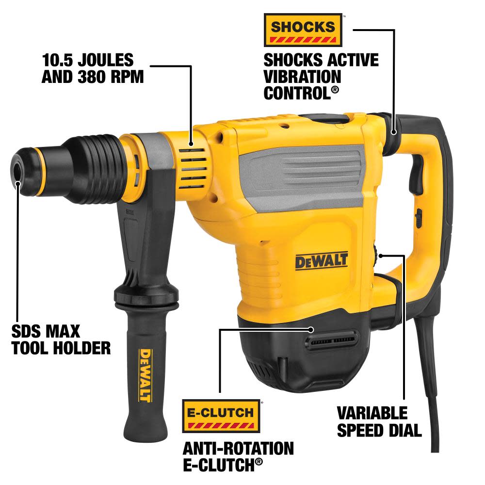 DEWALT 1-3/4 in SDS MAX Combination Rotary Hammer Kit - Ascmtools