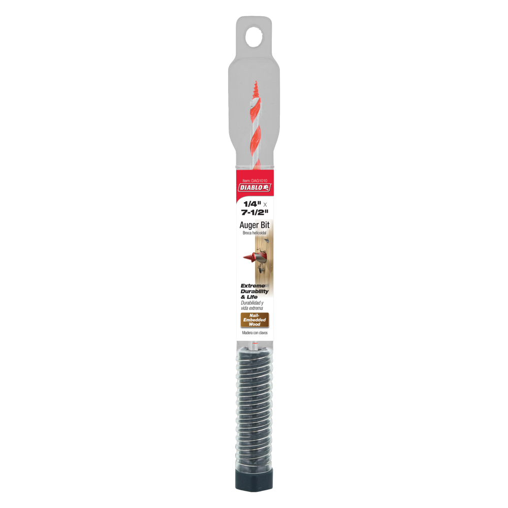 Diablo Tools 1/4″ x 7-1/2″ Auger Bit - Ascmtools