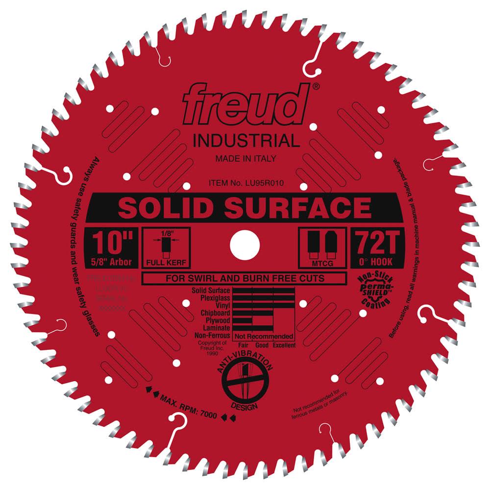 Freud 10″ Solid Surface Blade - Ascmtools