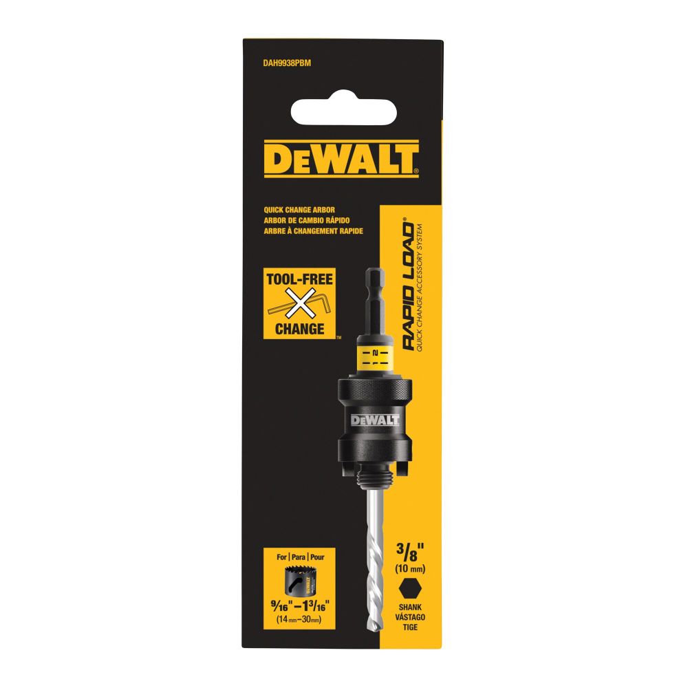 DEWALT RAPID LOAD Quick Change Hole Saw Arbors - Ascmtools