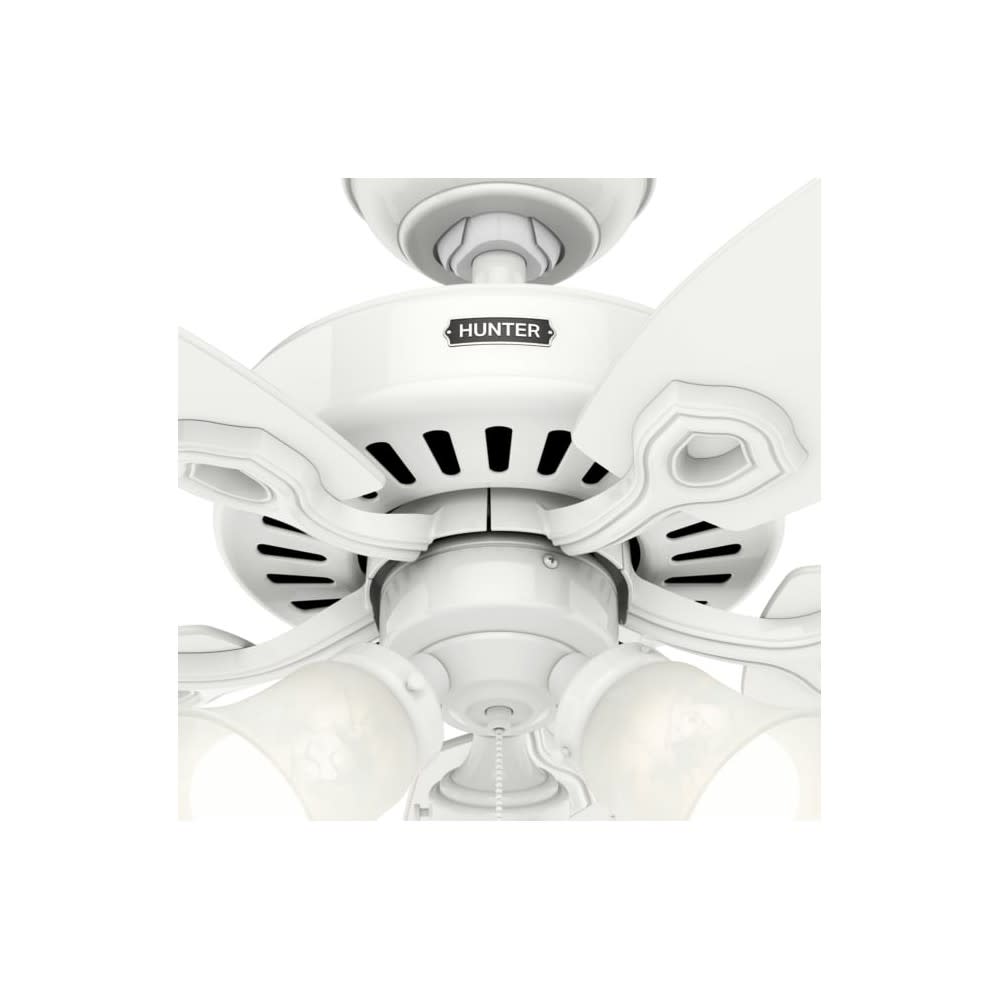 Hunter Fan Builder Ceiling Fan 42″ LED Indoor Snow White - Ascmtools