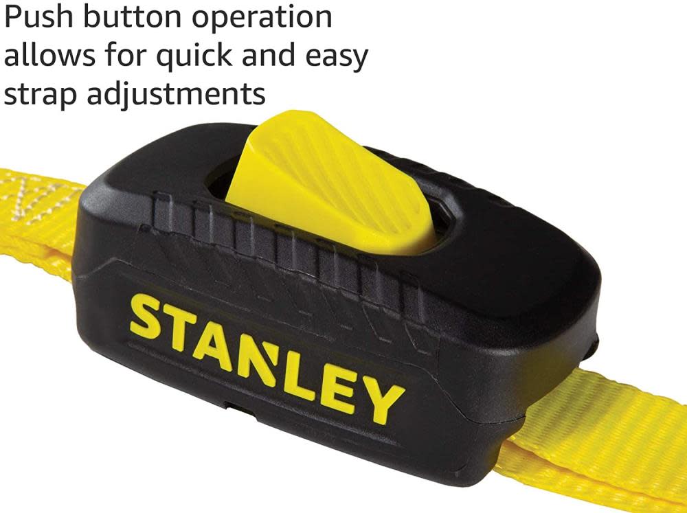 Stanley S2002 Enclosed Cam Buckle Cargo Tie Down Straps 1″ x 10′ 1200 lbs Break Strength 4pk - Ascmtools