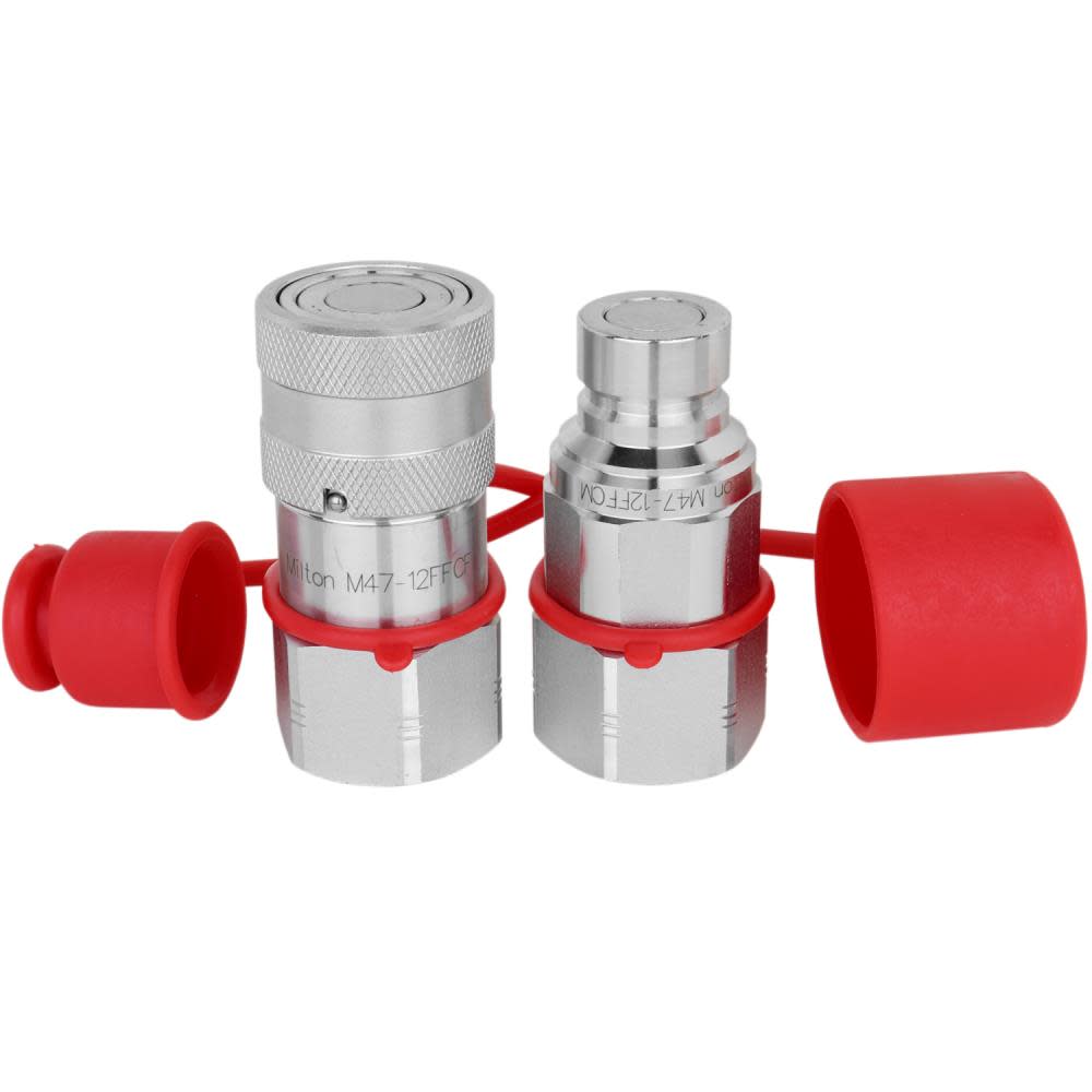 Milton 3/4″ NPTF Hydraulic Flush Face Coupler Complete Set - Ascmtools