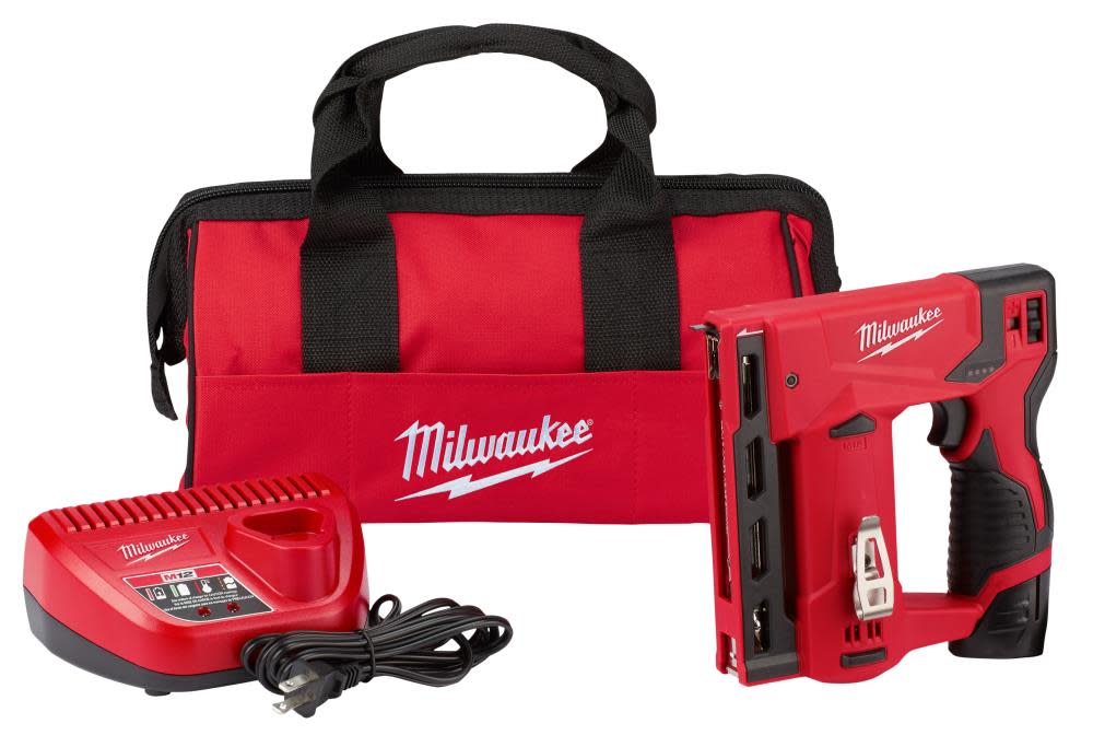 Milwaukee M12 3/8 in. Crown Stapler Kit - Ascmtools