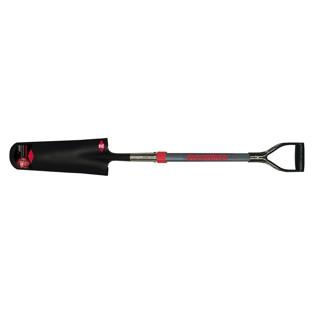 Razorback 16″ Drain Spade with 30″ Fiberglass Handle and Cushion D-Grip - Ascmtools