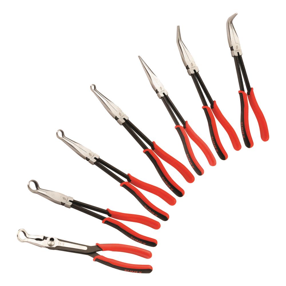 Sunex 7 Pc Long Reach Pliers Set - Ascmtools